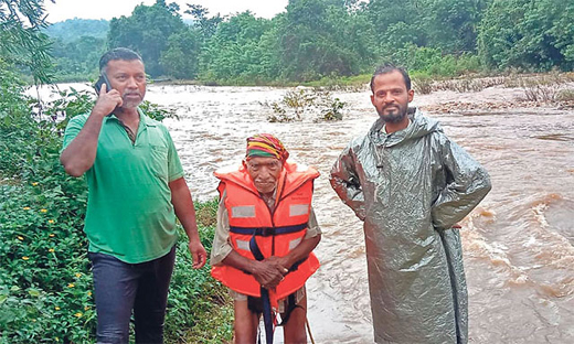 Elder man rescued